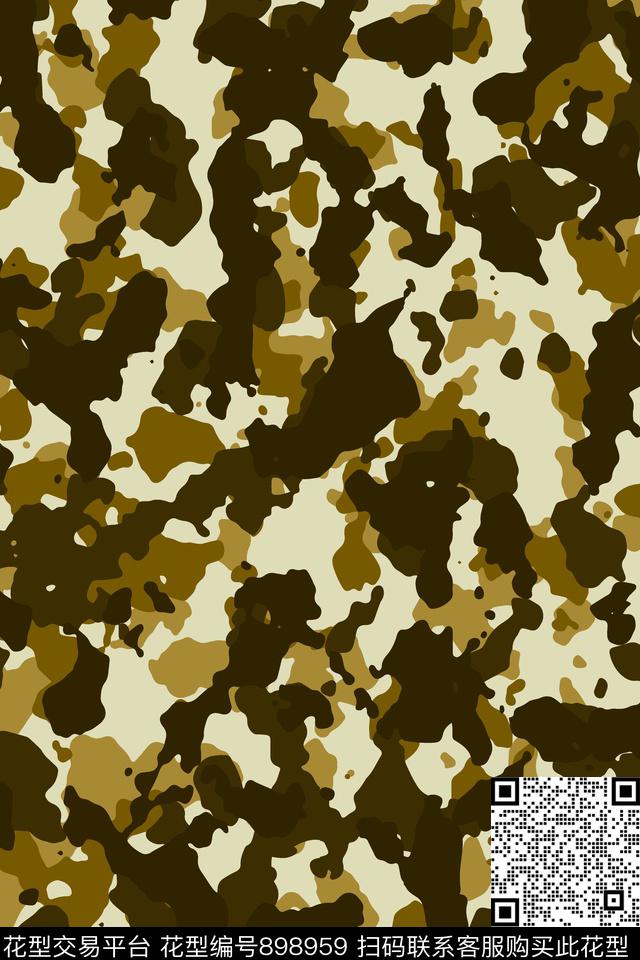 年轻时尚迷彩抽象传统印花华亿平台下载（图片编号: 898959） - 瓦栏（Walan）
