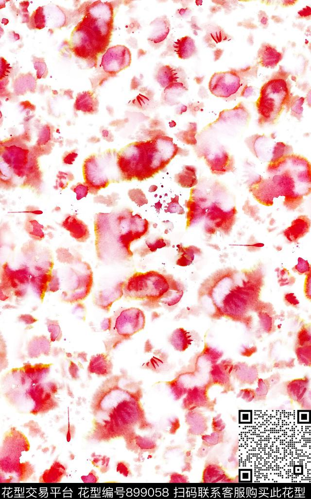 肌理抽象花卉传统印花华亿平台下载（图片编号: 899058） - 瓦栏（Walan）