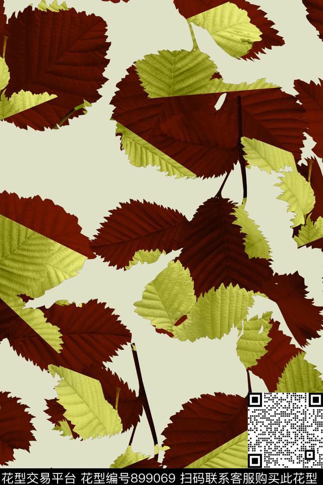 肌理迷彩绿植树叶数码印花华亿平台下载（图片编号: 899069） - 瓦栏（Walan）