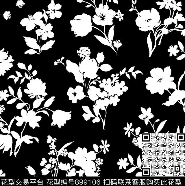 传统华亿平台花卉手绘花卉传统印花华亿平台下载（图片编号: 899106） - 瓦栏（Walan）