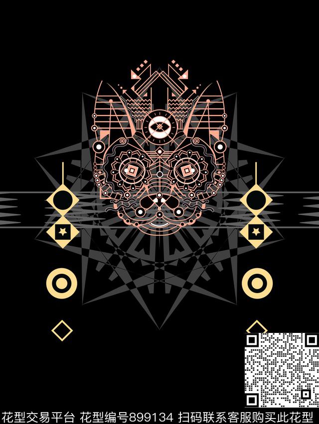 男装胸前独幅定位花传统印花华亿平台下载（图片编号: 899134） - 瓦栏（Walan）