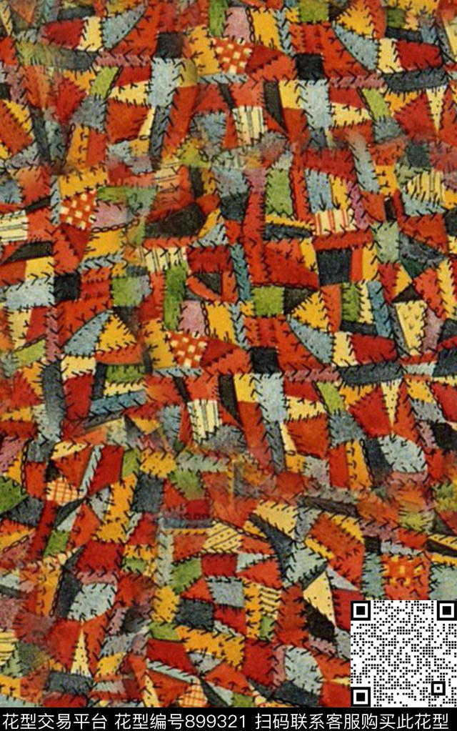 民族风纹理抽象数码印花华亿平台下载（图片编号: 899321） - 瓦栏（Walan）