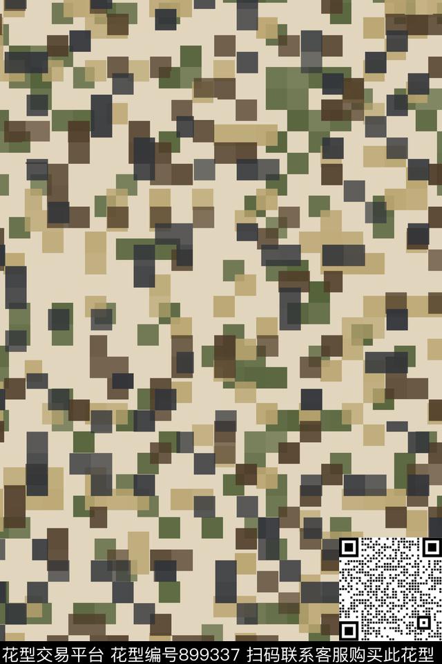 迷彩几何男装数码印花华亿平台下载（图片编号: 899337） - 瓦栏（Walan）