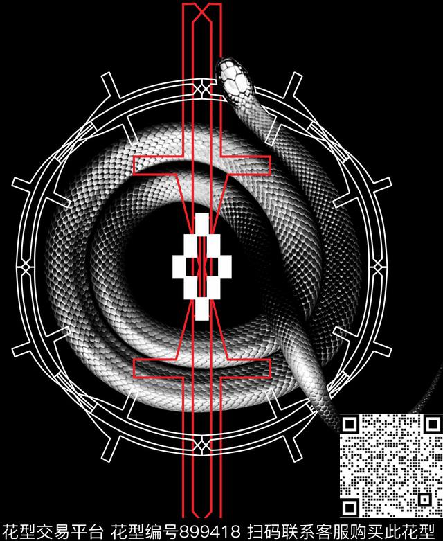 大牌风蛇潮牌数码印花华亿平台下载（图片编号: 899418） - 瓦栏（Walan）