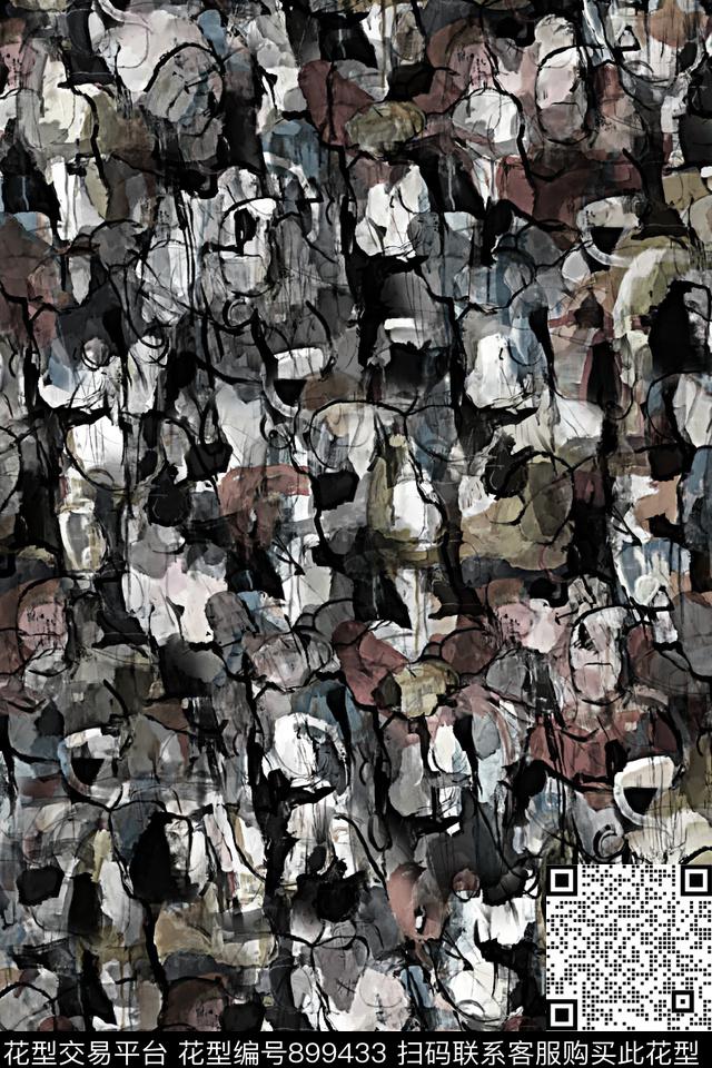 肌理复古纹理迷彩纹理数码印花华亿平台下载（图片编号: 899433） - 瓦栏（Walan）