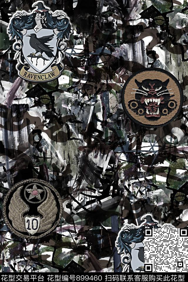 潮牌肌理章仔数码印花华亿平台下载（图片编号: 899460） - 瓦栏（Walan）