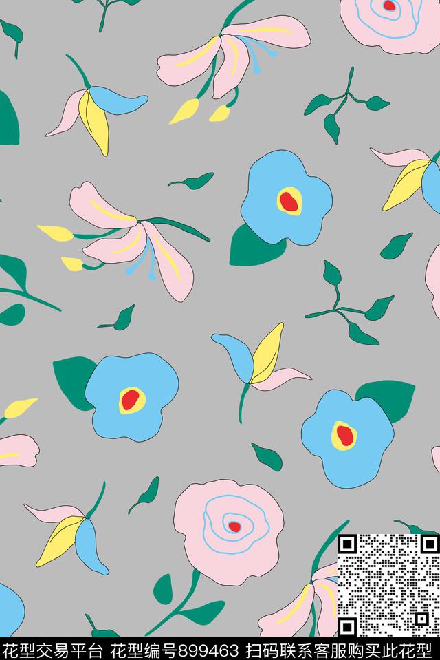 复古少女小碎花传统印花华亿平台下载（图片编号: 899463） - 瓦栏（Walan）