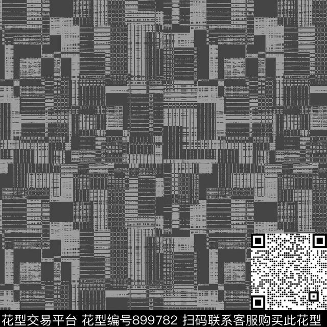 混合拼接男装黑白华亿平台传统印花华亿平台下载（图片编号: 899782） - 瓦栏（Walan）