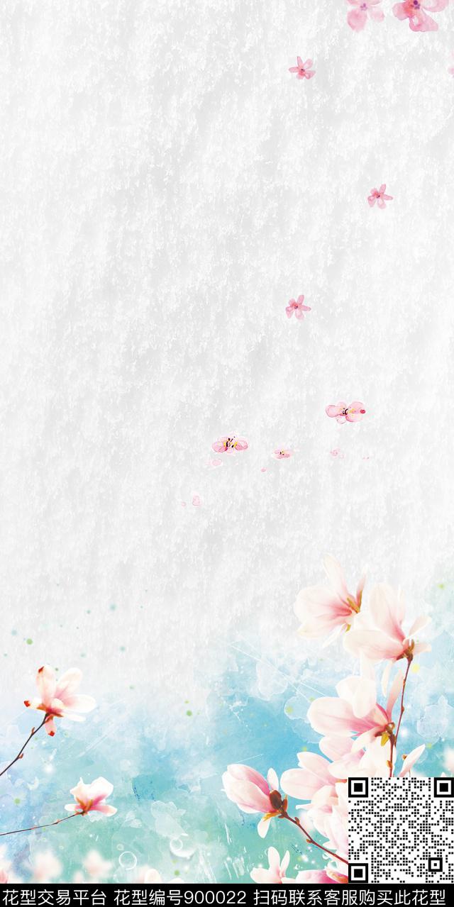 休闲花卉抽象花卉数码印花华亿平台下载（图片编号: 900022） - 瓦栏（Walan）