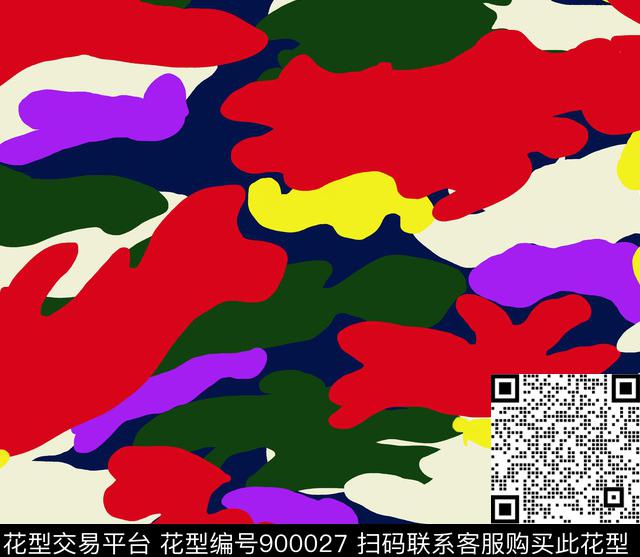 迷彩几何传统印花华亿平台下载（图片编号: 900027） - 瓦栏（Walan）