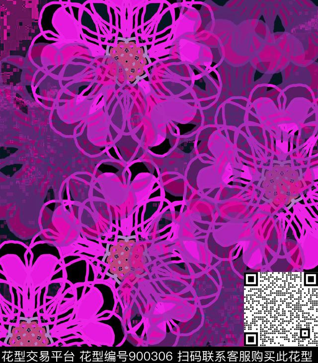 几何佩斯利大牌风数码印花华亿平台下载（图片编号: 900306） - 瓦栏（Walan）