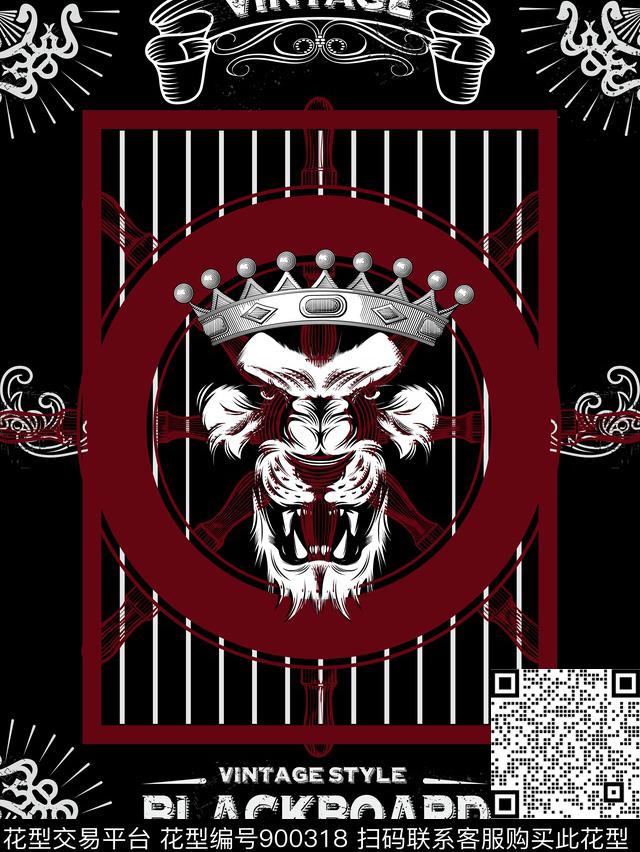 几何定位花男装传统印花华亿平台下载（图片编号: 900318） - 瓦栏（Walan）