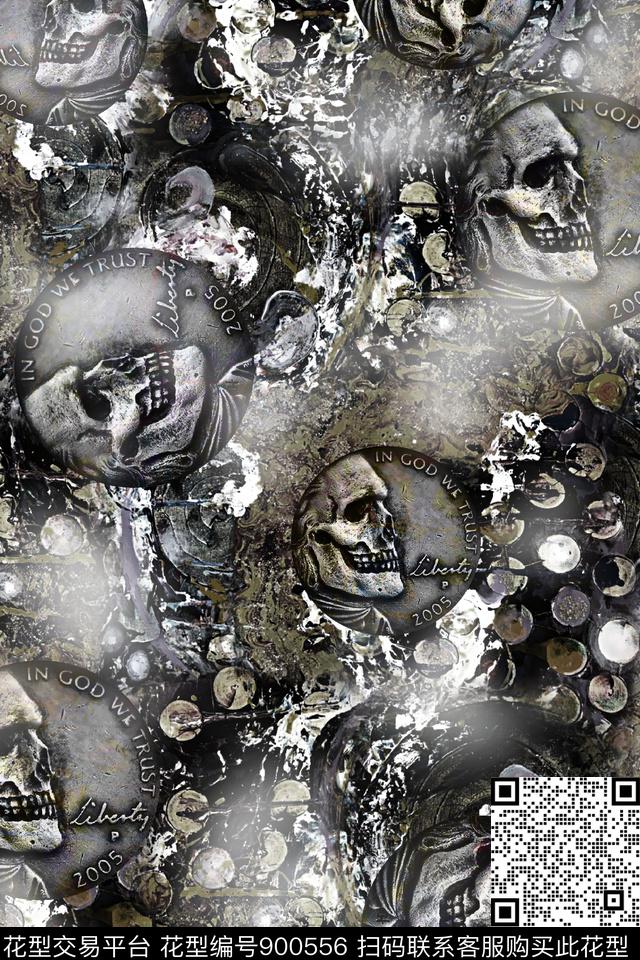 复古潮牌肌理数码印花华亿平台下载（图片编号: 900556） - 瓦栏（Walan）