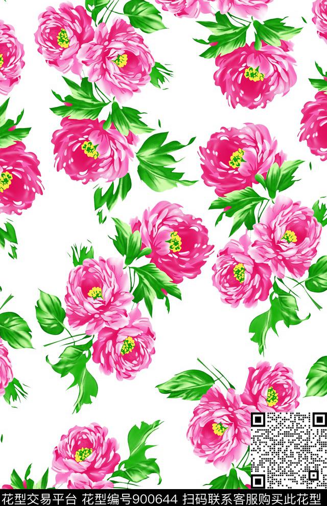 波浪纹几何抽象数码印花华亿平台下载（图片编号: 900644） - 瓦栏（Walan）