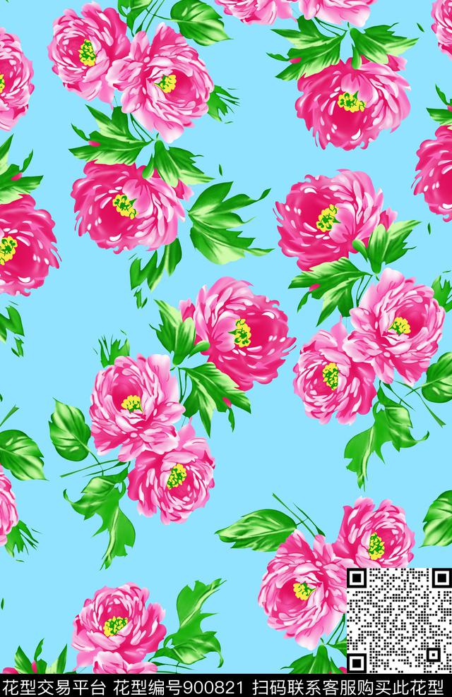 波浪纹几何抽象数码印花华亿平台下载（图片编号: 900821） - 瓦栏（Walan）