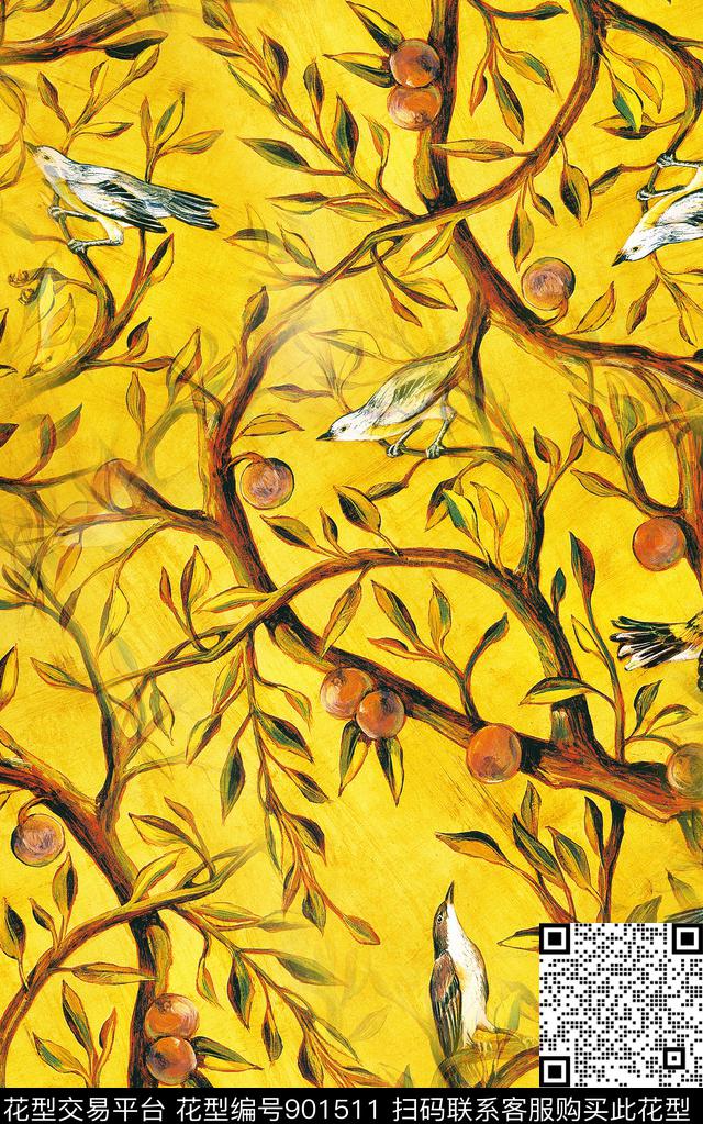 欧洲休闲民族风数码印花华亿平台下载（图片编号: 901511） - 瓦栏（Walan）