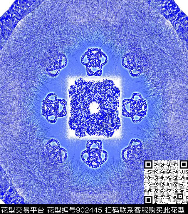 民族风扎染手绘花卉传统印花华亿平台下载（图片编号: 902445） - 瓦栏（Walan）