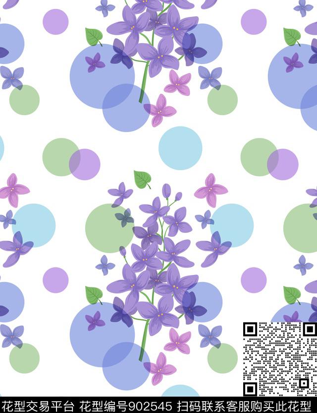 几何波点小碎花数码印花华亿平台下载（图片编号: 902545） - 瓦栏（Walan）