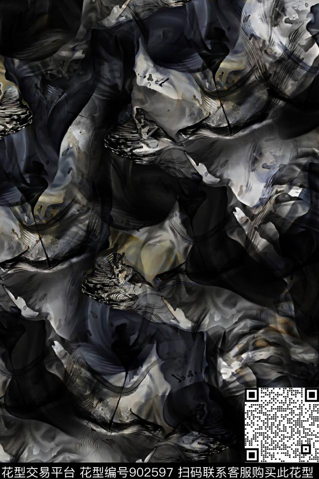 复古潮牌肌理数码印花华亿平台下载（图片编号: 902597） - 瓦栏（Walan）