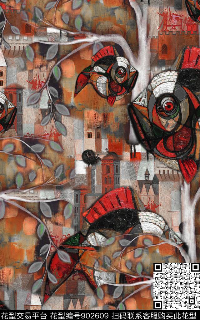 复古民族风波西米亚数码印花华亿平台下载（图片编号: 902609） - 瓦栏（Walan）