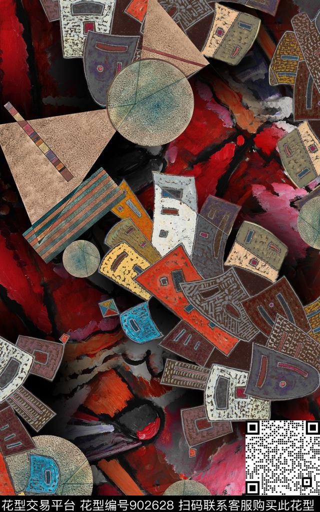 复古民族风波西米亚数码印花华亿平台下载（图片编号: 902628） - 瓦栏（Walan）
