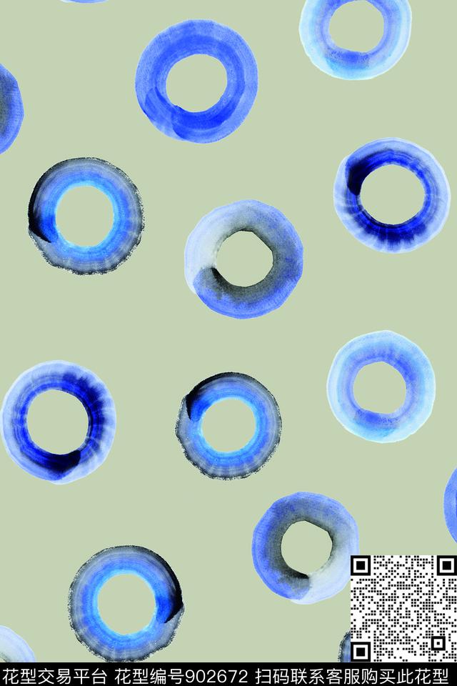 抽象女装涂鸦数码印花华亿平台下载（图片编号: 902672） - 瓦栏（Walan）