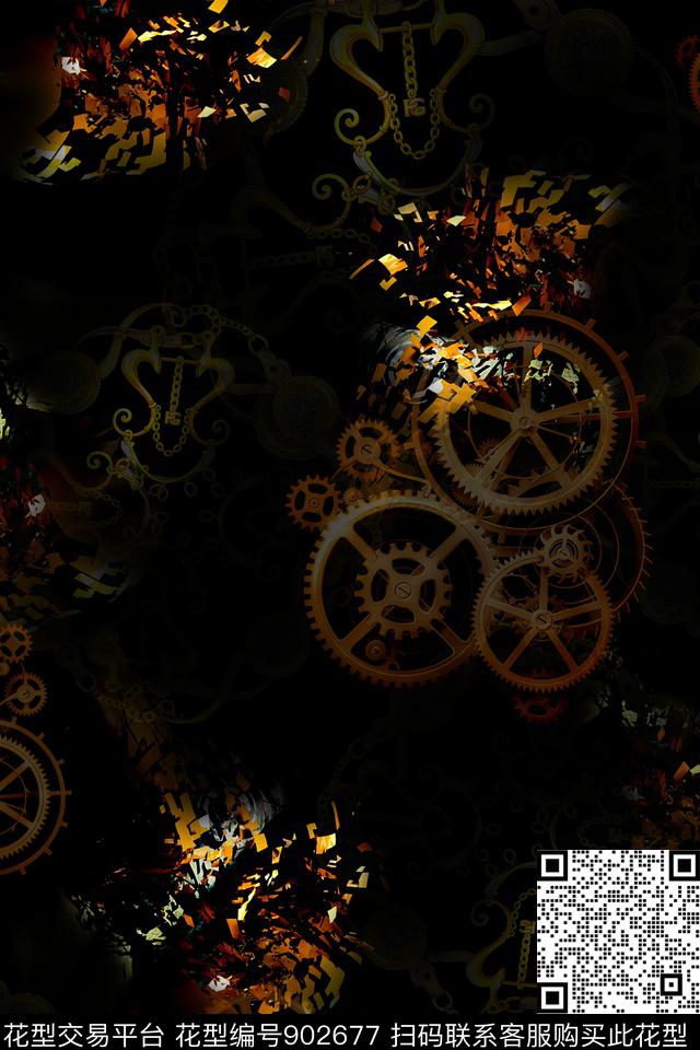 动物纹休闲男装数码印花华亿平台下载（图片编号: 902677） - 瓦栏（Walan）