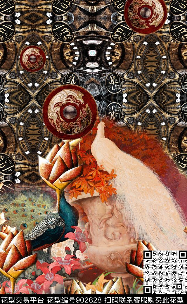 复古民族风波西米亚数码印花华亿平台下载（图片编号: 902828） - 瓦栏（Walan）