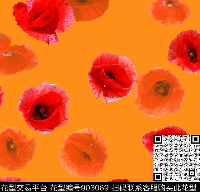 照片花卉手绘花卉抽象花卉数码印花华亿平台下载（图片编号: 903069） - 瓦栏（Walan）