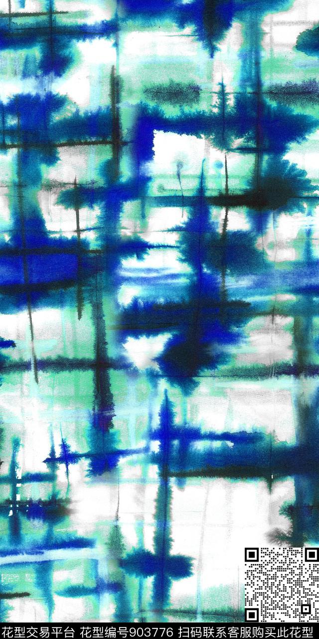 男装抽象3D立体数码印花华亿平台下载（图片编号: 903776） - 瓦栏（Walan）