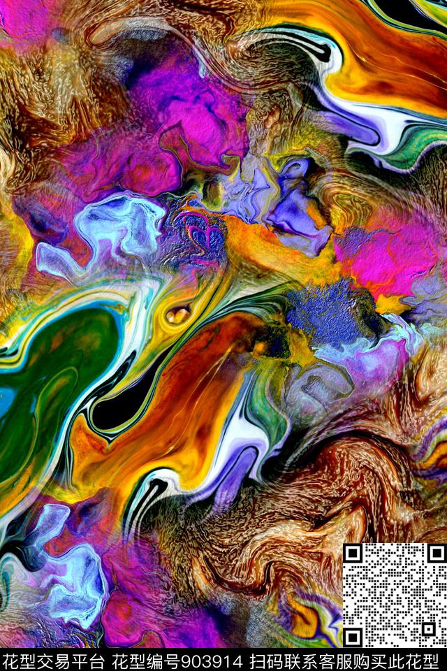 抽象纹理矿石数码印花华亿平台下载（图片编号: 903914） - 瓦栏（Walan）