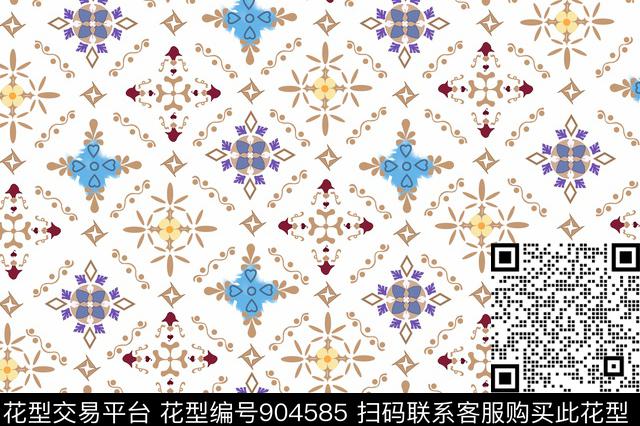 创意几何定位星空数码印花华亿平台下载（图片编号: 904585） - 瓦栏（Walan）