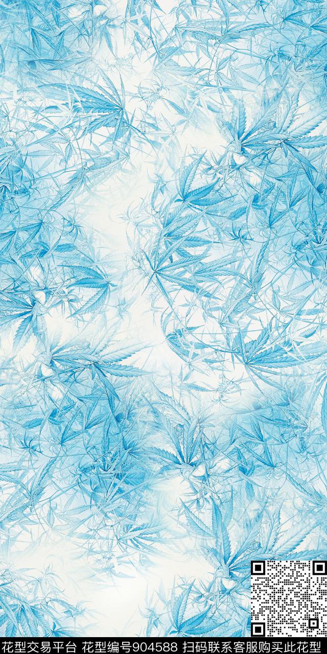 小碎花绘画植物数码印花华亿平台下载（图片编号: 904588） - 瓦栏（Walan）