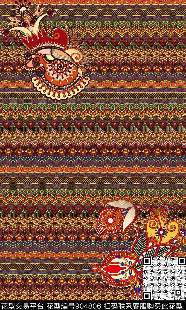 几何抽象纹理数码印花华亿平台下载（图片编号: 904806） - 瓦栏（Walan）