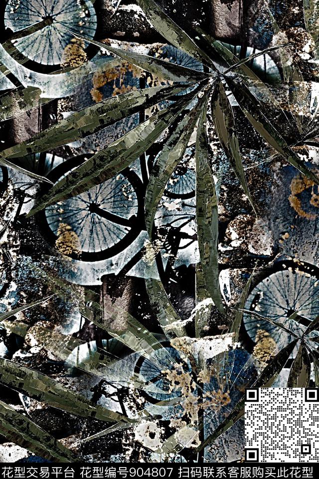 潮牌肌理复古纹理数码印花华亿平台下载（图片编号: 904807） - 瓦栏（Walan）