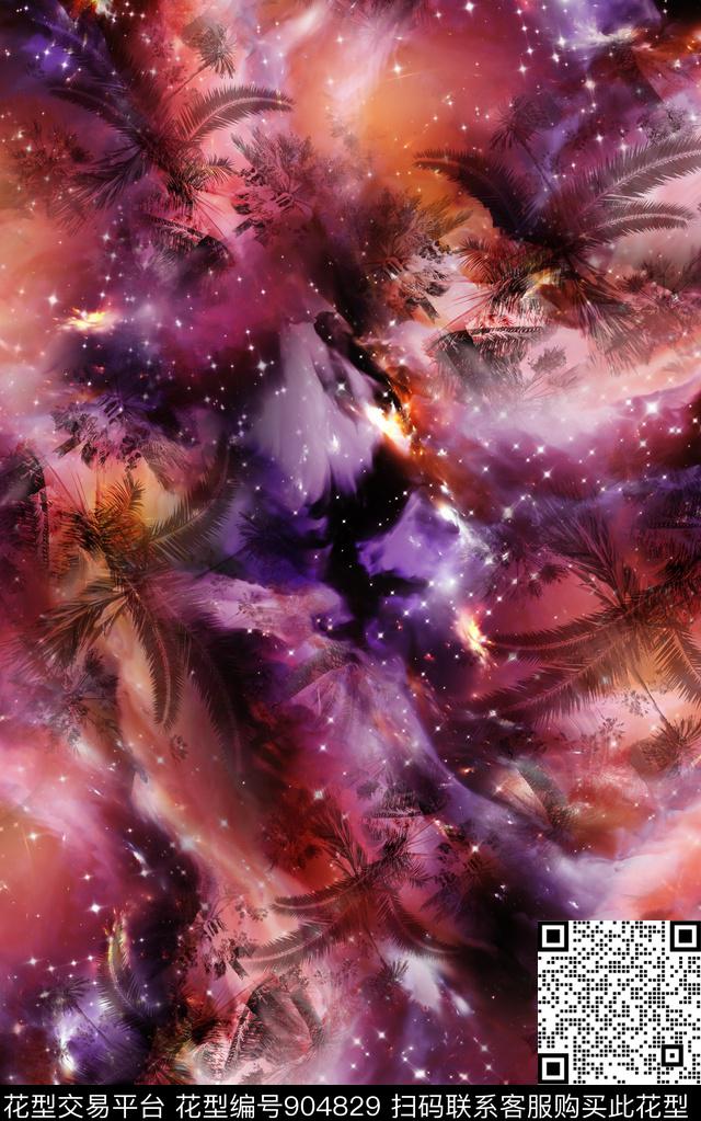 抽象纹理民族风数码印花华亿平台下载（图片编号: 904829） - 瓦栏（Walan）