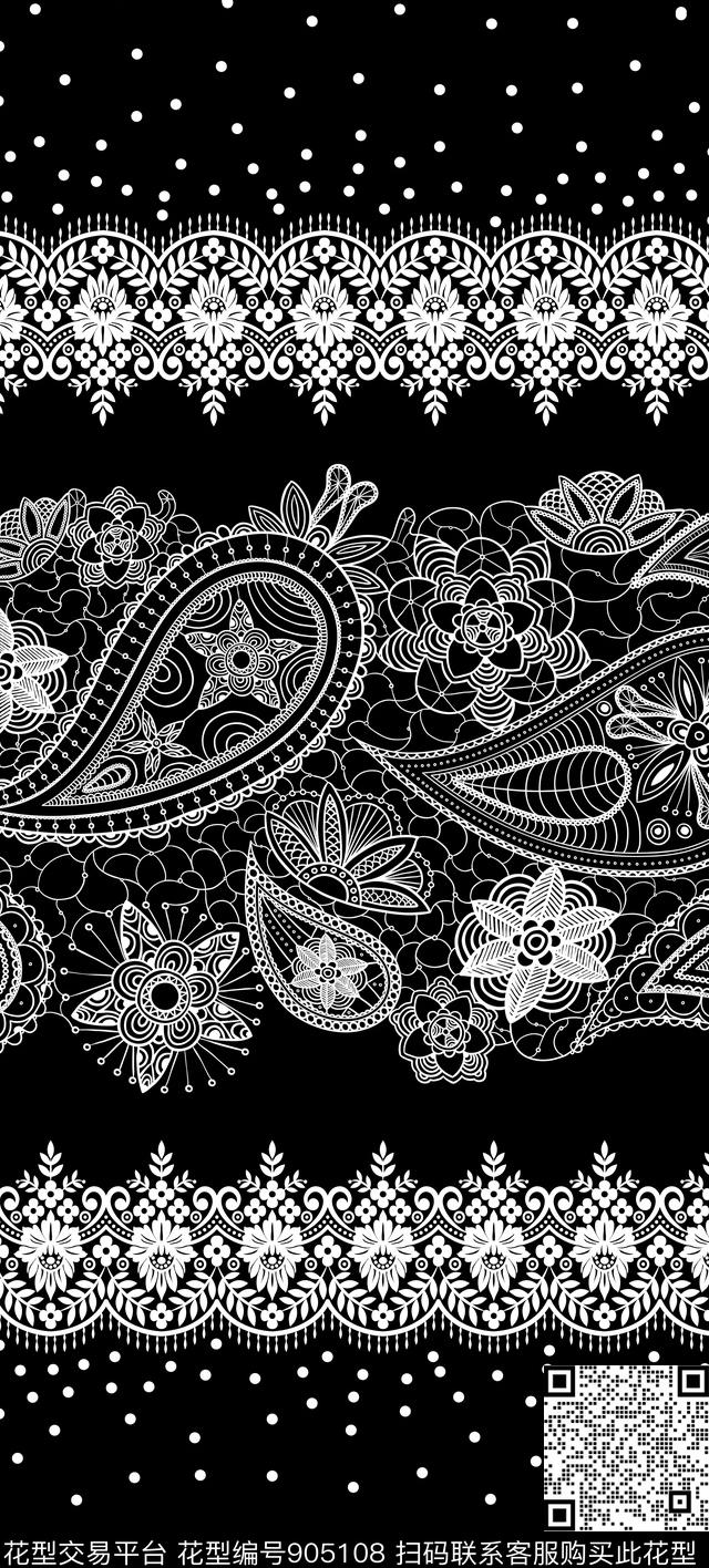 创意艺术线条传统印花华亿平台下载（图片编号: 905108） - 瓦栏（Walan）