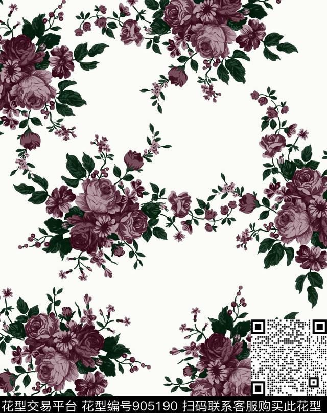 牡丹数码华亿平台花卉数码印花华亿平台下载（图片编号: 905190） - 瓦栏（Walan）