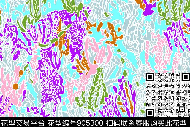 小碎花数码华亿平台手绘花卉数码印花华亿平台下载（图片编号: 905300） - 瓦栏（Walan）