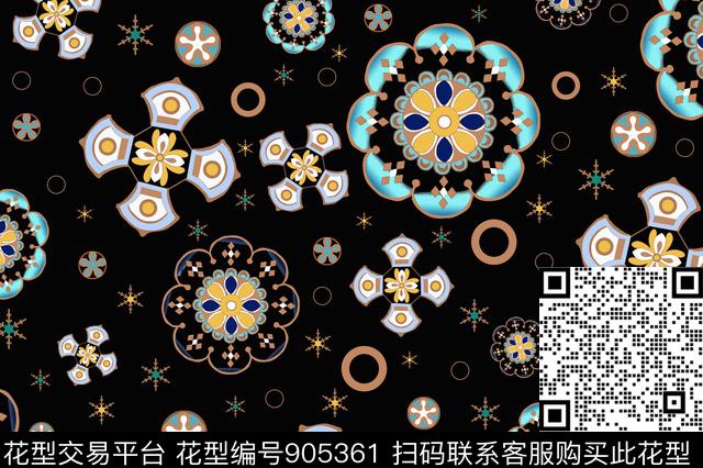 创意艺术几何数码印花华亿平台下载（图片编号: 905361） - 瓦栏（Walan）