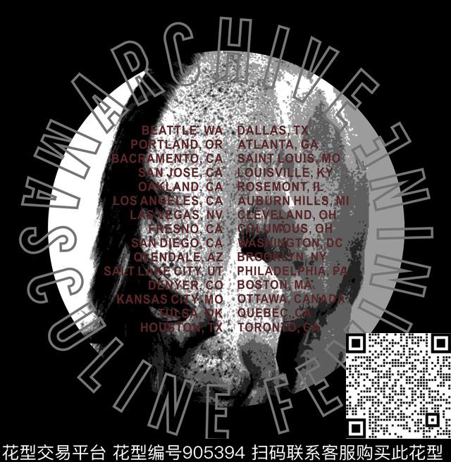 男装艺术大牌风数码印花华亿平台下载（图片编号: 905394） - 瓦栏（Walan）