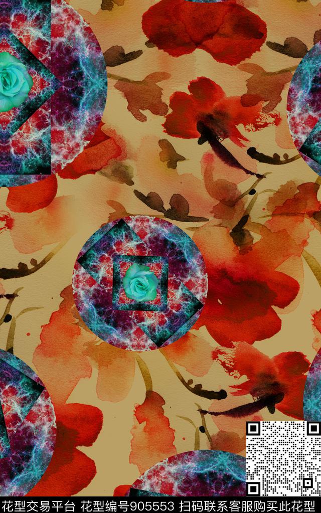 民族风波西米亚中国风数码印花华亿平台下载（图片编号: 905553） - 瓦栏（Walan）