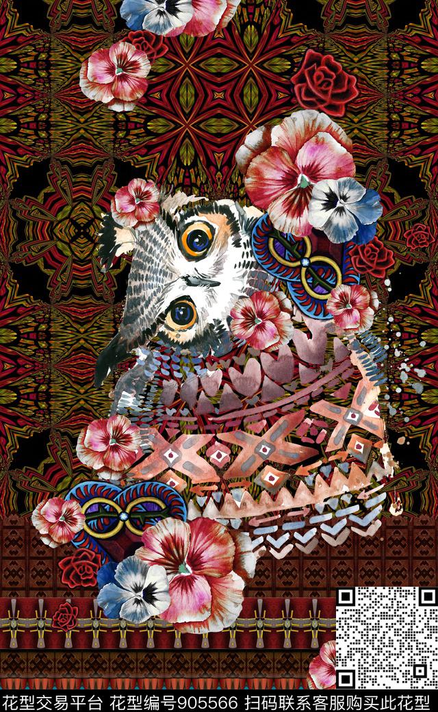 民族风波西米亚中国风数码印花华亿平台下载（图片编号: 905566） - 瓦栏（Walan）