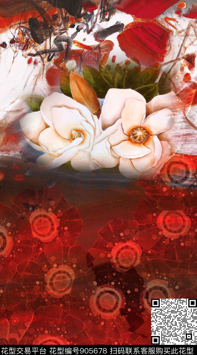 民族风波西米亚大花数码印花华亿平台下载（图片编号: 905678） - 瓦栏（Walan）