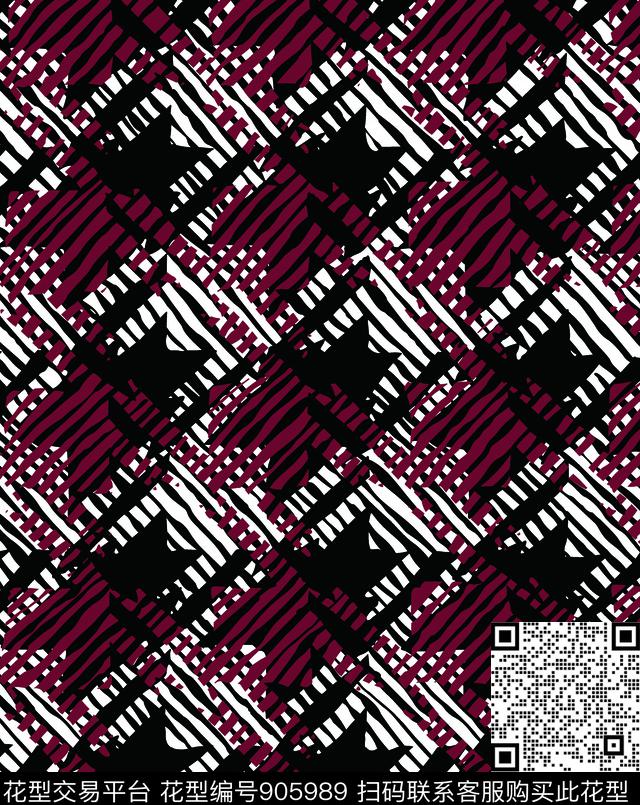 几何大牌风格子传统印花华亿平台下载（图片编号: 905989） - 瓦栏（Walan）