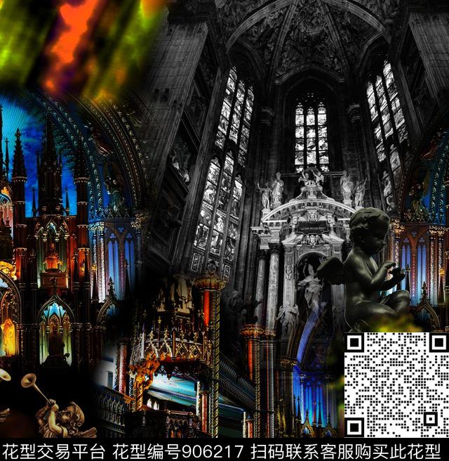 大牌风抽象民族风数码印花华亿平台下载（图片编号: 906217） - 瓦栏（Walan）