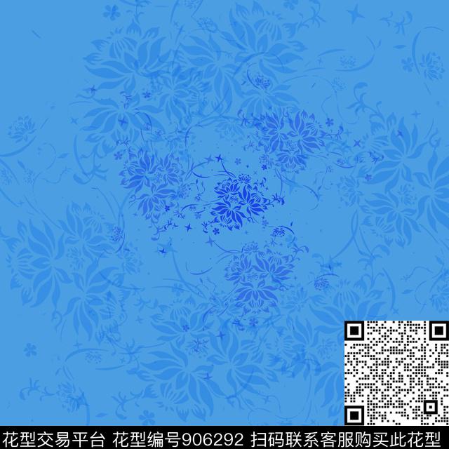 荷花素色数码华亿平台数码印花华亿平台下载（图片编号: 906292） - 瓦栏（Walan）