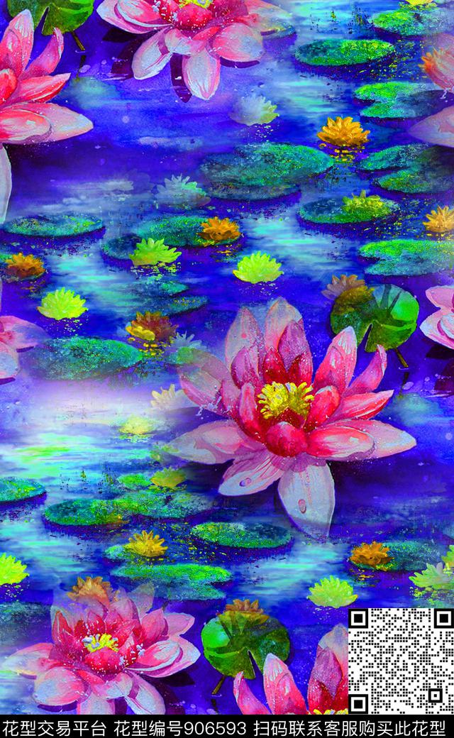 植物花卉绿植树叶数码印花华亿平台下载（图片编号: 906593） - 瓦栏（Walan）