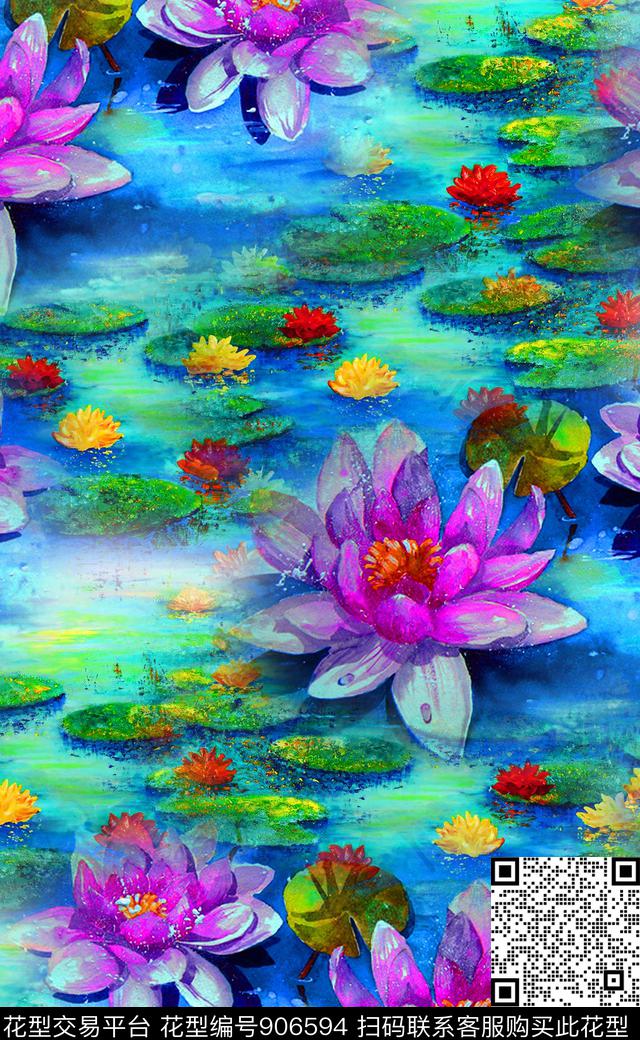 植物花卉绿植树叶数码印花华亿平台下载（图片编号: 906594） - 瓦栏（Walan）