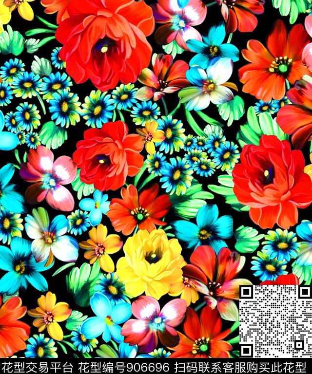 DOLCEGABBANA大牌风花卉数码印花华亿平台下载（图片编号: 906696） - 瓦栏（Walan）